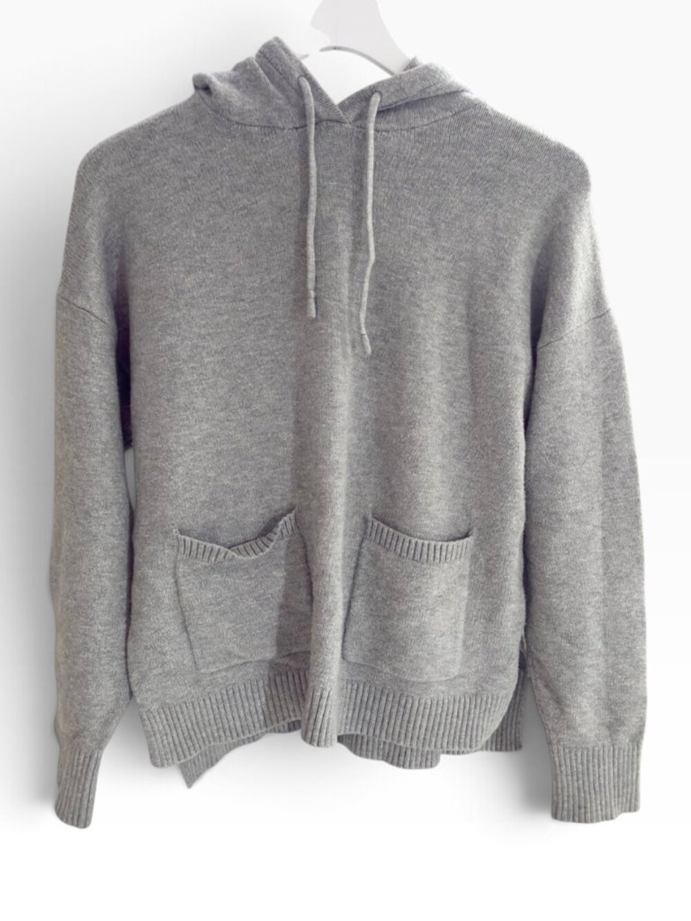 A New Day Hooded Knit Sweater Target Academia Preppy - Large - Heather Grey